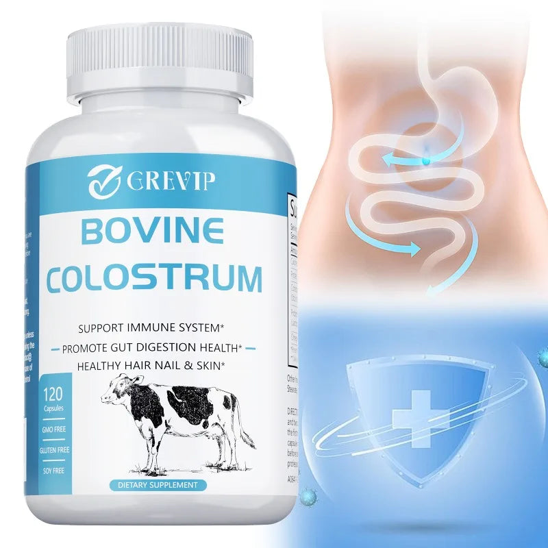 Bovine Colostrum Supplement - Beneficial for Gut Health, Boosts Immunity, Promotes Muscle Recovery, and Provides Immune Support