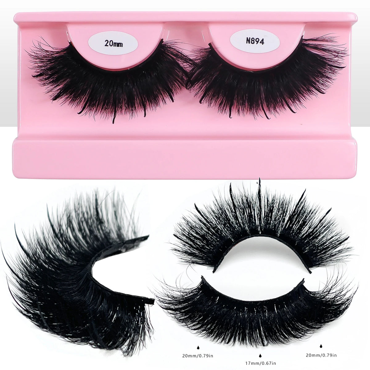 REDSIREN Faux Mink Lash Spikes Wispy Thick Natural Full Strip Lashes New Makeup Fluffy Mink Eyelashes