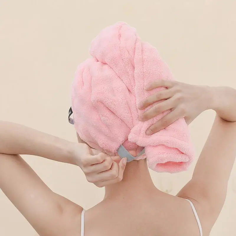 1Pcs Quick Dry Absorbent Hair Towel Long Hair Kids Girl Soft Coral Bath Cap For Women Hair Towel Cap Wrap