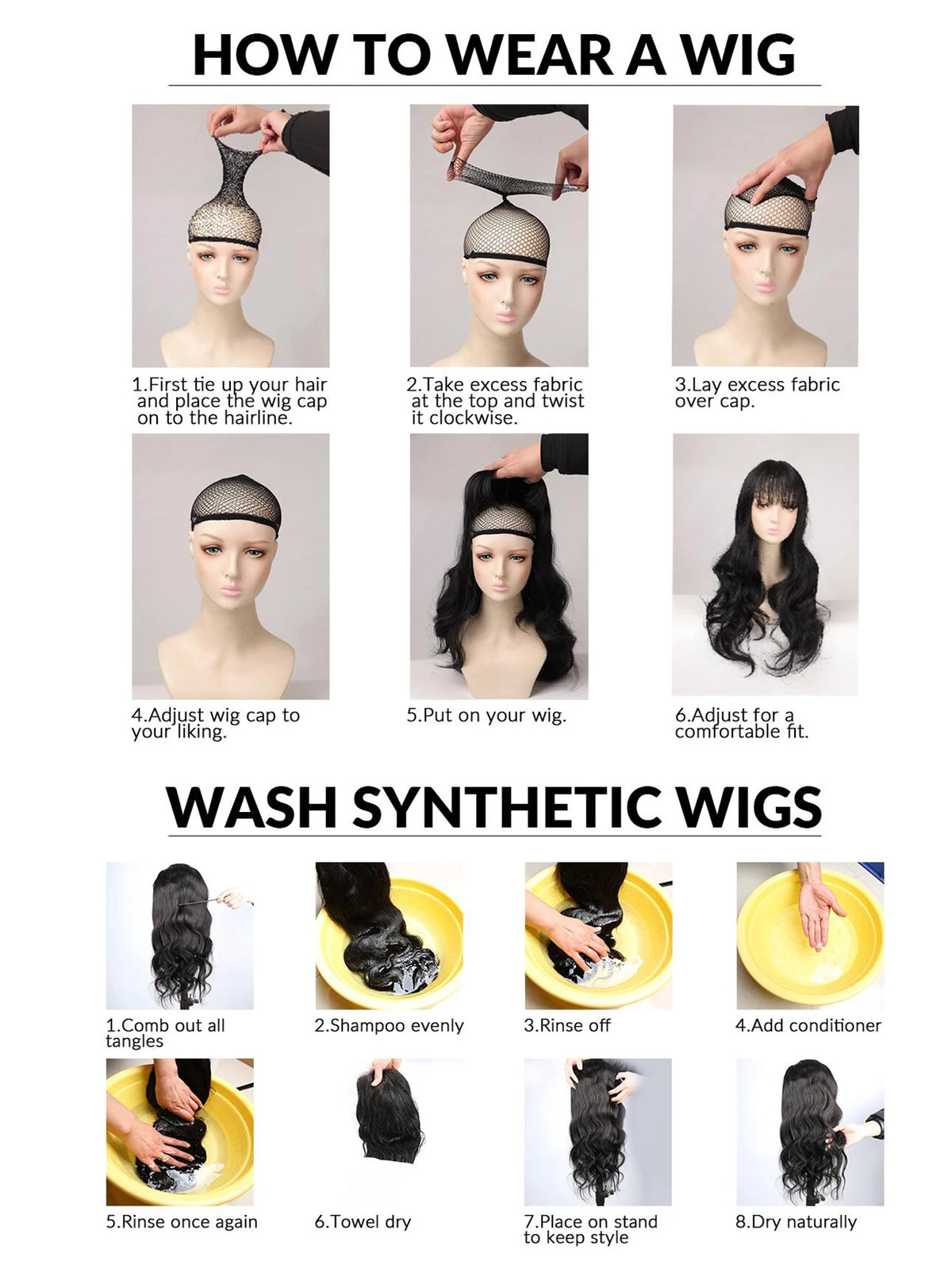 EASIHAIR Short White Bob Synthetic Wigs Short Wavy Lolita Natural Hair Wigs with Bangs for Women Heat Resistant Cosplay Wig