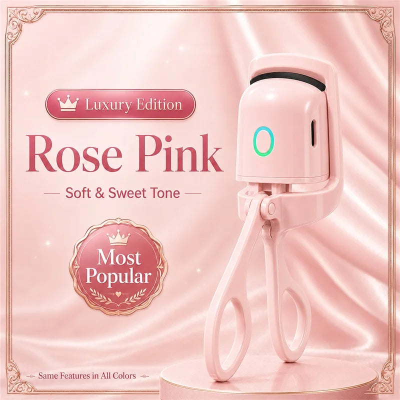 Electric Eyelash Curler, Effortless Curling for Natural Lashes, Hand‑Held Cosmetic Accessory for Daily Eye Makeup