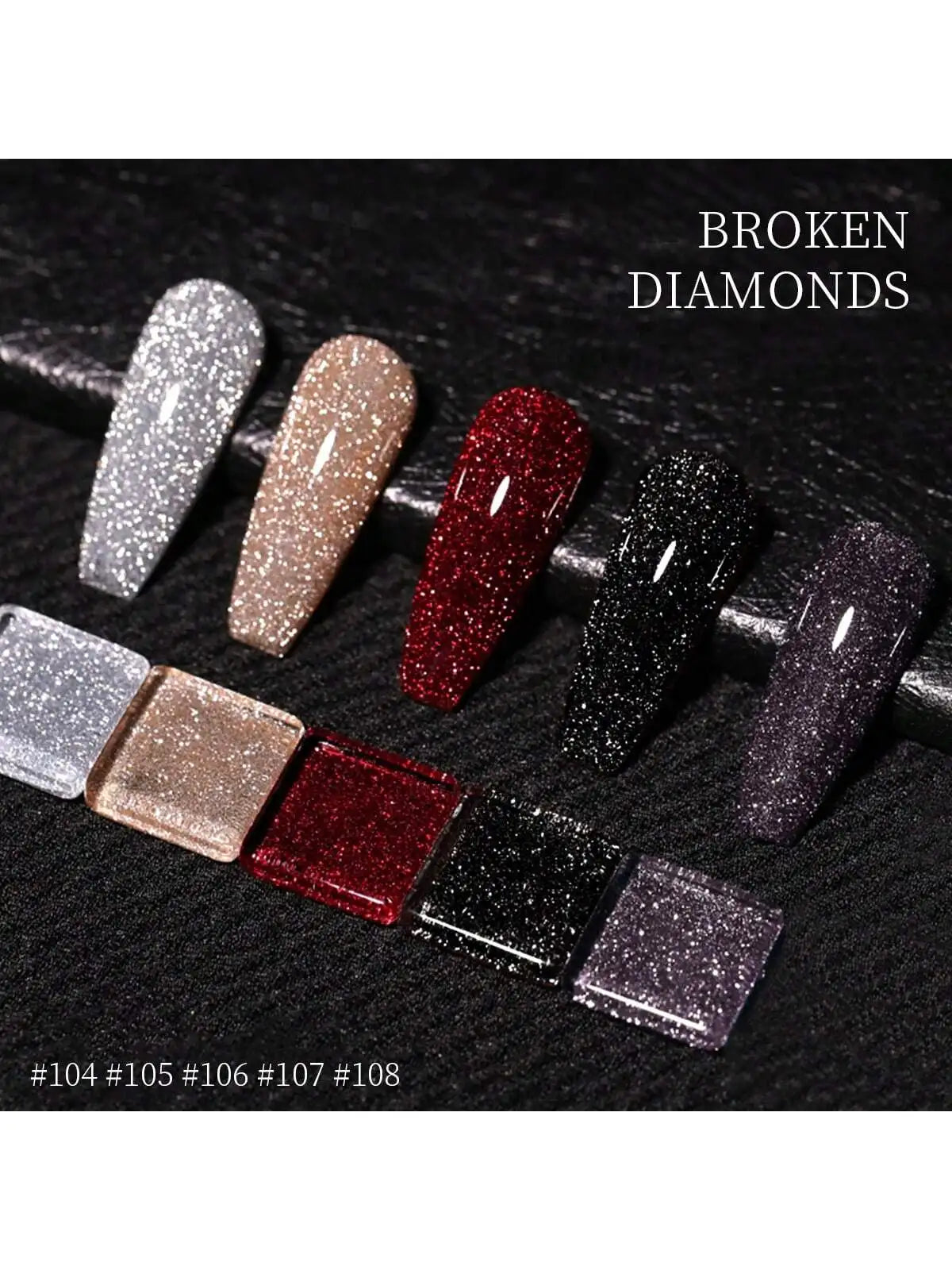 15ml Broken Diamond Halloween Christmas Nails Gel Nail Polish Adhesive Burst Flash Maillard Broken Diamond Adhesive