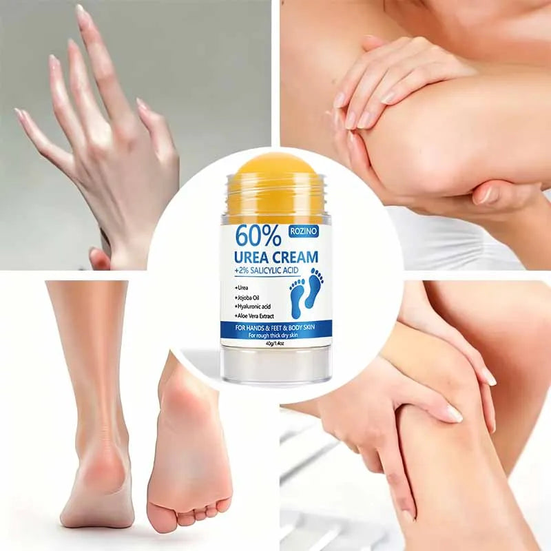 [Super Anti-Cracking] 60% Urea + 2% Salicylic Acid Hand and Foot Stick, Super Strong 50X Anti-Cracking Hand and Foot Cream Stick Plus+, Super Strong Anti-Cracking, 2-Minute Deep Hydration, Fast Results, Deep Moisturizing, Loc