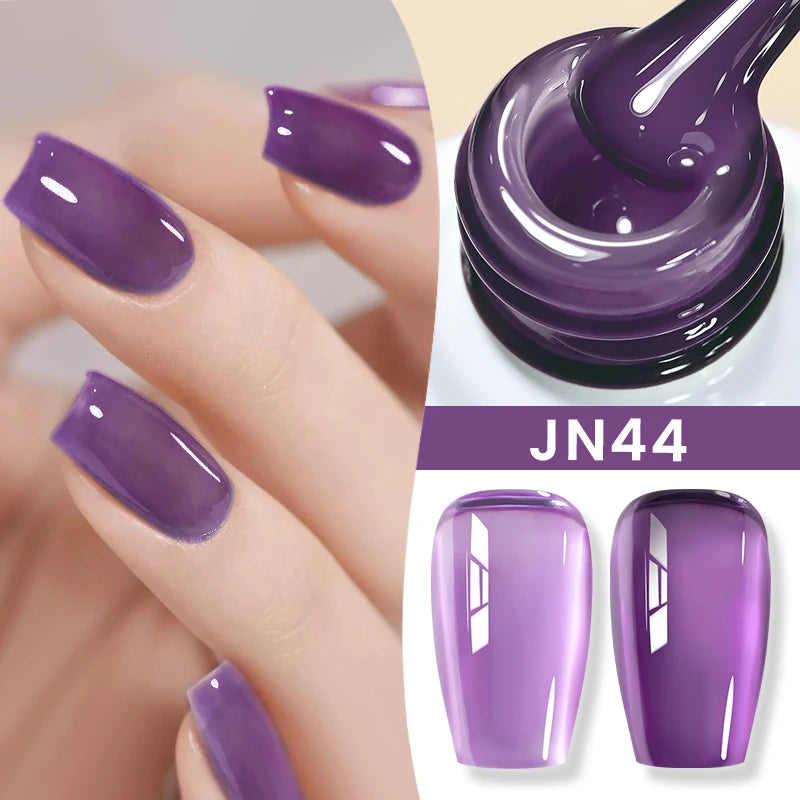 BORN PRETTY Jelly Nude Gel Nail Polish 10ml Light Pink Peach Translucent Color UV Light Cure Gel Varnish Nail Art DIY at Home