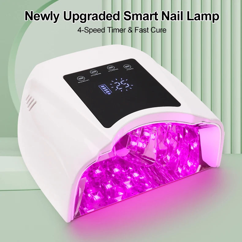 Rechargeable 98W Pro Cure LED Nail Lamp Dryer Portable Machine Nail Red Light UV LED Lamp Curing Gel