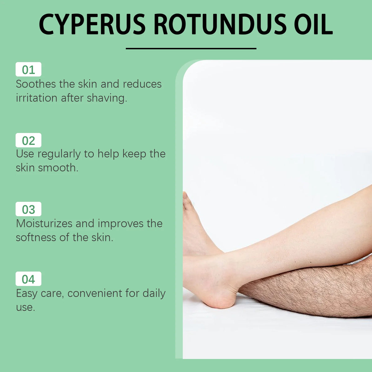 60ml Cyperus Rotundus Oil Gentle Hair Removal Care Oil Body Hair Inhibitor Serum Moisturizing Nourishing Natural Cypress Oil New