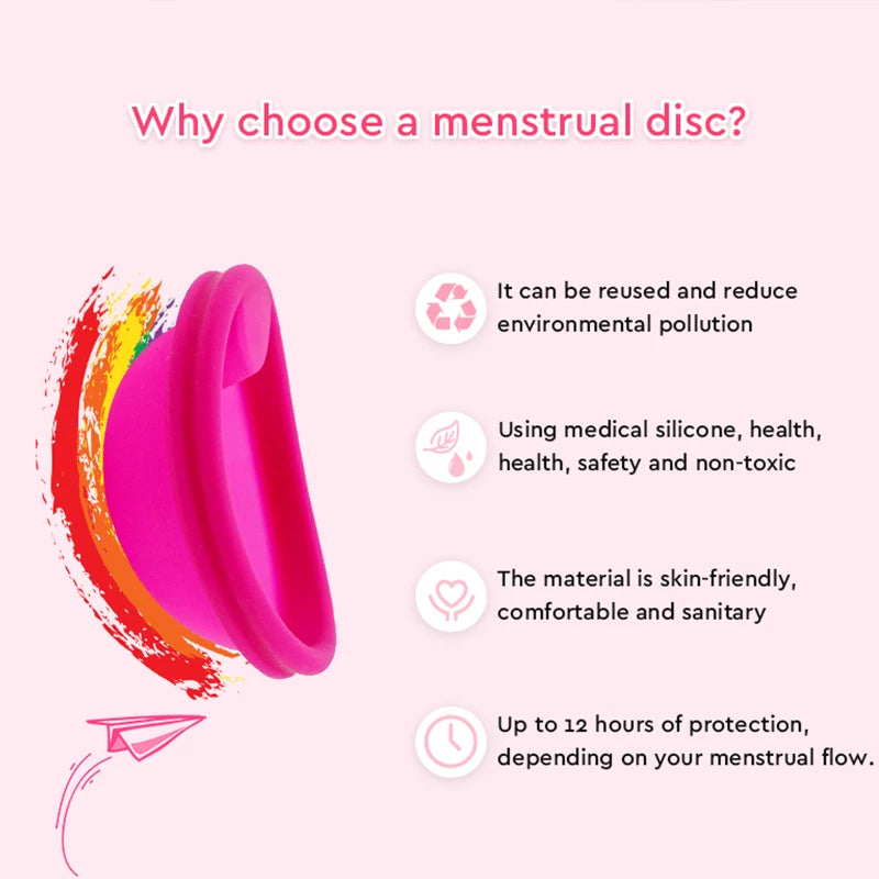 10pcs Flat Menstrual Cups Medical Silicone Period Disk Menstruation Collector Menstrual Disc Reusable Disco Femenino