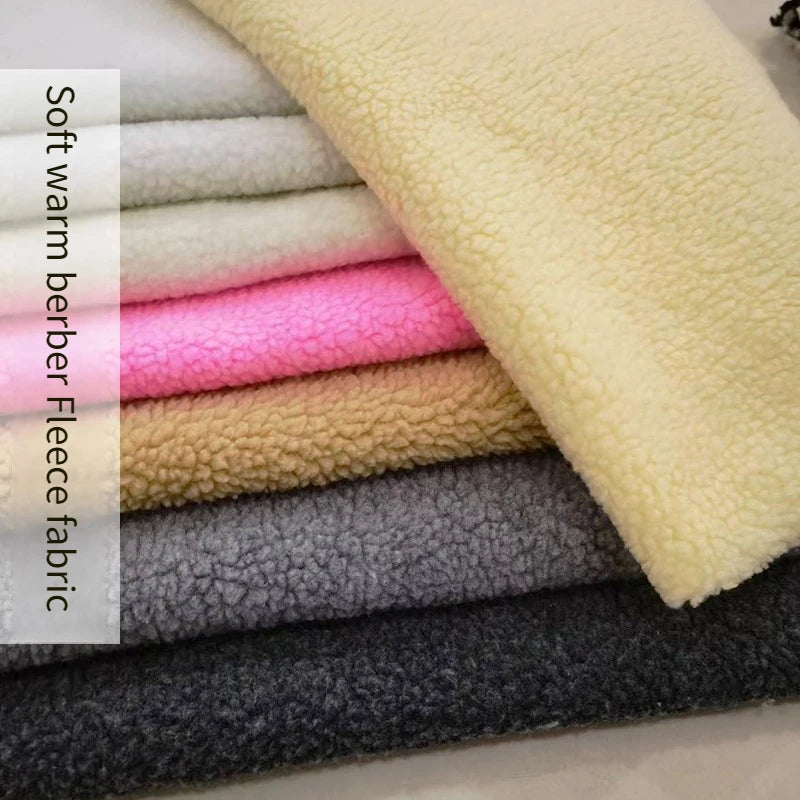 Thickened Short Hair Plush Fabric By The Meter for Needlework Autumn Coat Hoodies Dolls Diy Sewing Cloth Warm Soft Bear Plaid