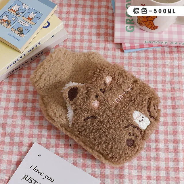 Cute Large Warmer Hot Water Bag for Period Pain Stuffed Menstrual Colic Heater Plush Hand Warmer Seed Guatero Bottle