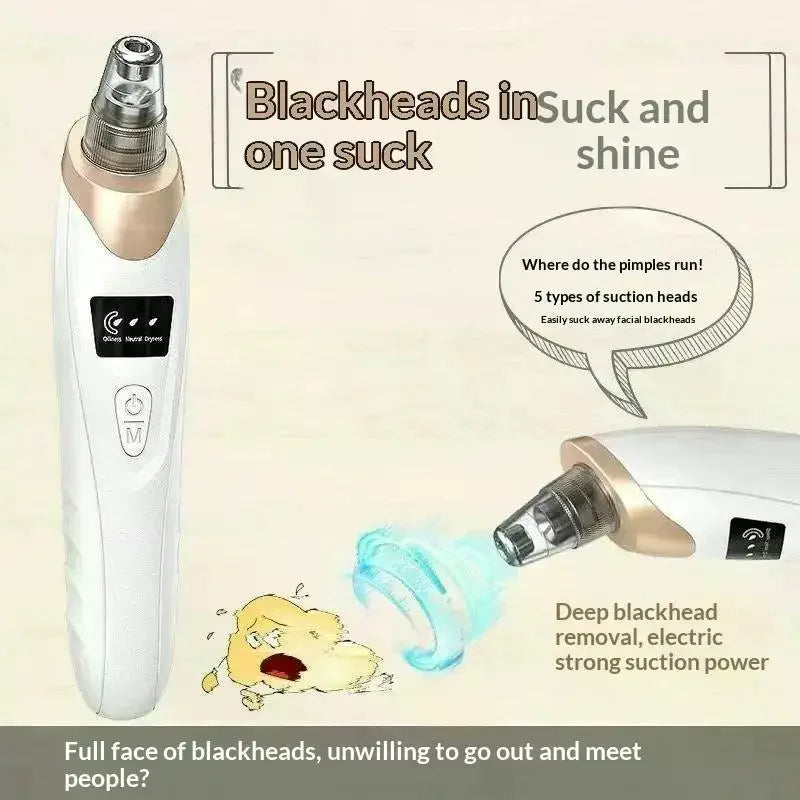 Electric Facial Blackhead Vacuum Remover Deep Pore Cleansing Tool For Skin Care Pore Refining Cleansing Beauty Tool