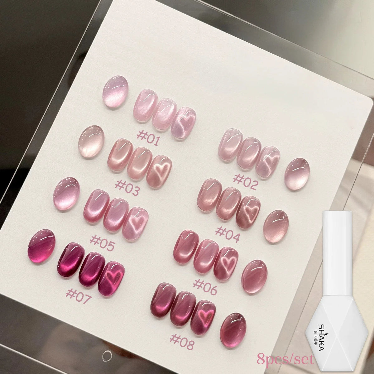 WS 10ML 6 Colors Shine Red Winter Christmas Cat Magnetic Gel Nail Polish Sparkling Glitter Semi Permanent Soak Off UV Gel