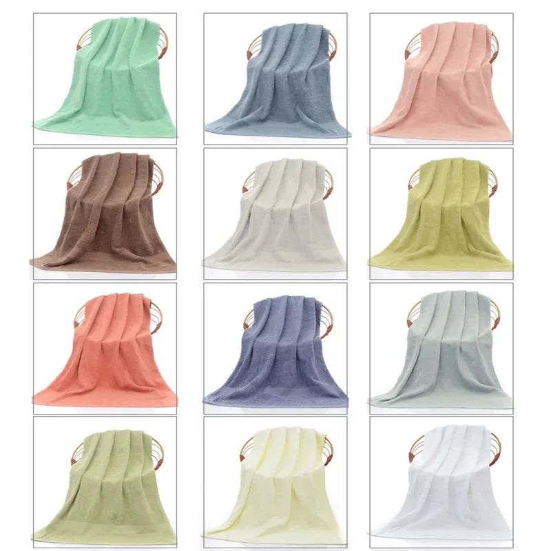 Thicken 100% Cotton Face Towel Absorbent Pure Hand Wash Hair Shower Microfiber Towel Bathroom Family Hotel