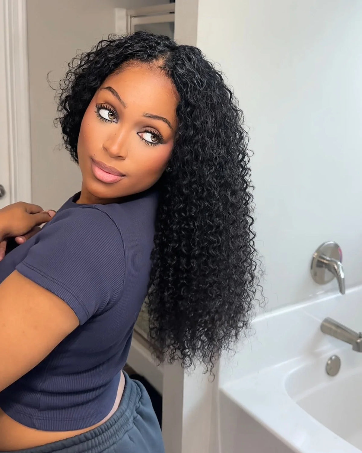Kinky Curly 13x6 HD Lace Frontal Wig 4C Edges Curly Baby Hair For Women 7x5 Glueless Pre Cut Lace Deep Wave Wigs 100% Human Hair