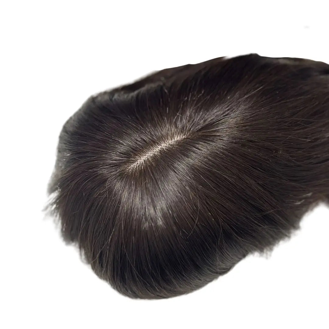 Anemone Lace Base Human Hair Toppers Brazilian Natural Hairpiece Clip In Extension For Hair Volume Non-Remy