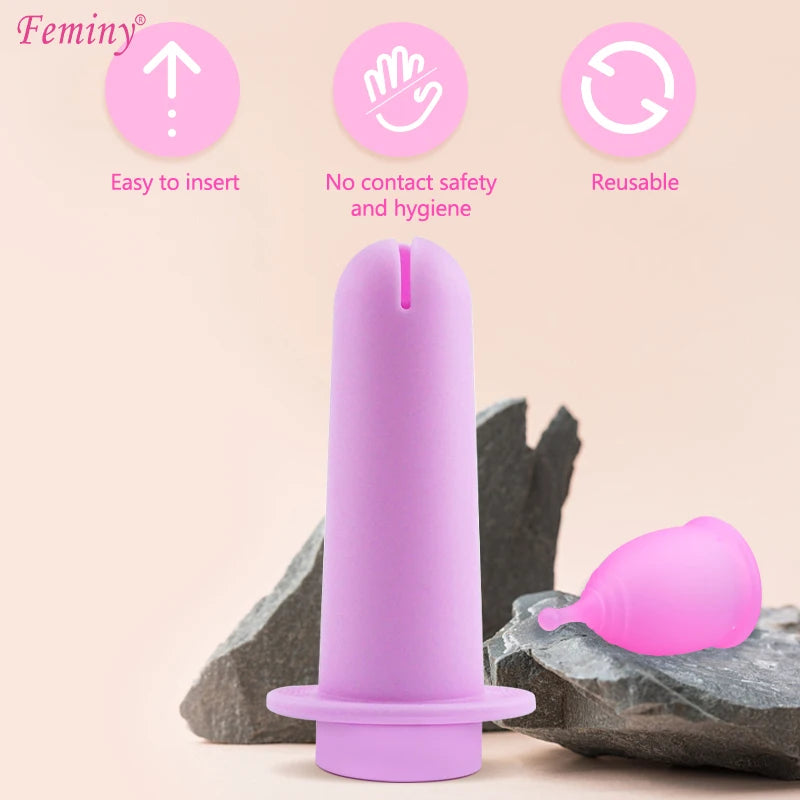 Disc/Cup Applicator Reusable Portable Medical Plastic Grade Booster Personal Hygiene Product Tampon Applicator