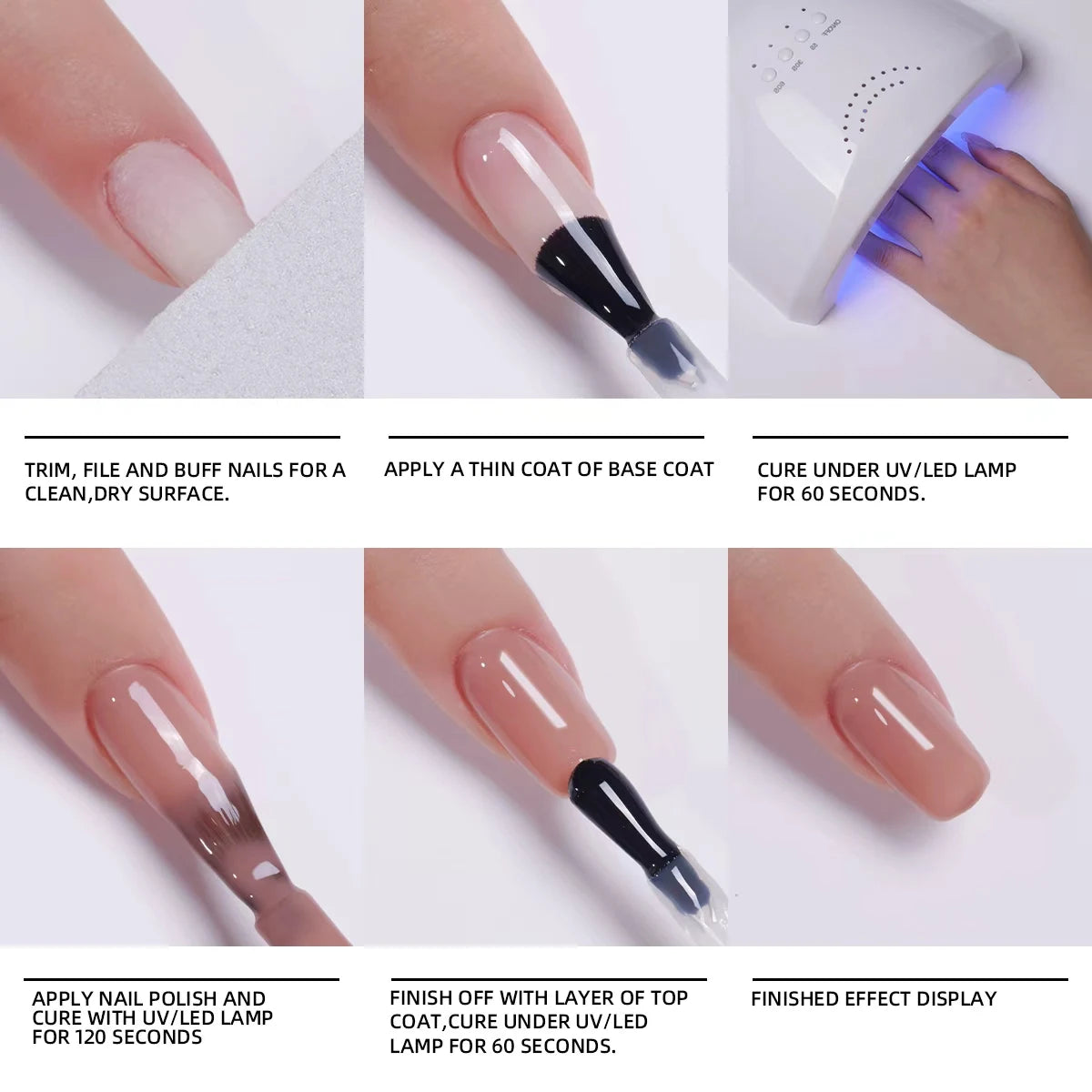 XEIJAYI 15ml 2Pcs Nail Polish New Japanese Basic Functional Gel Base Glue Glass Sealing Set Firm and Durable Nail Salon Use