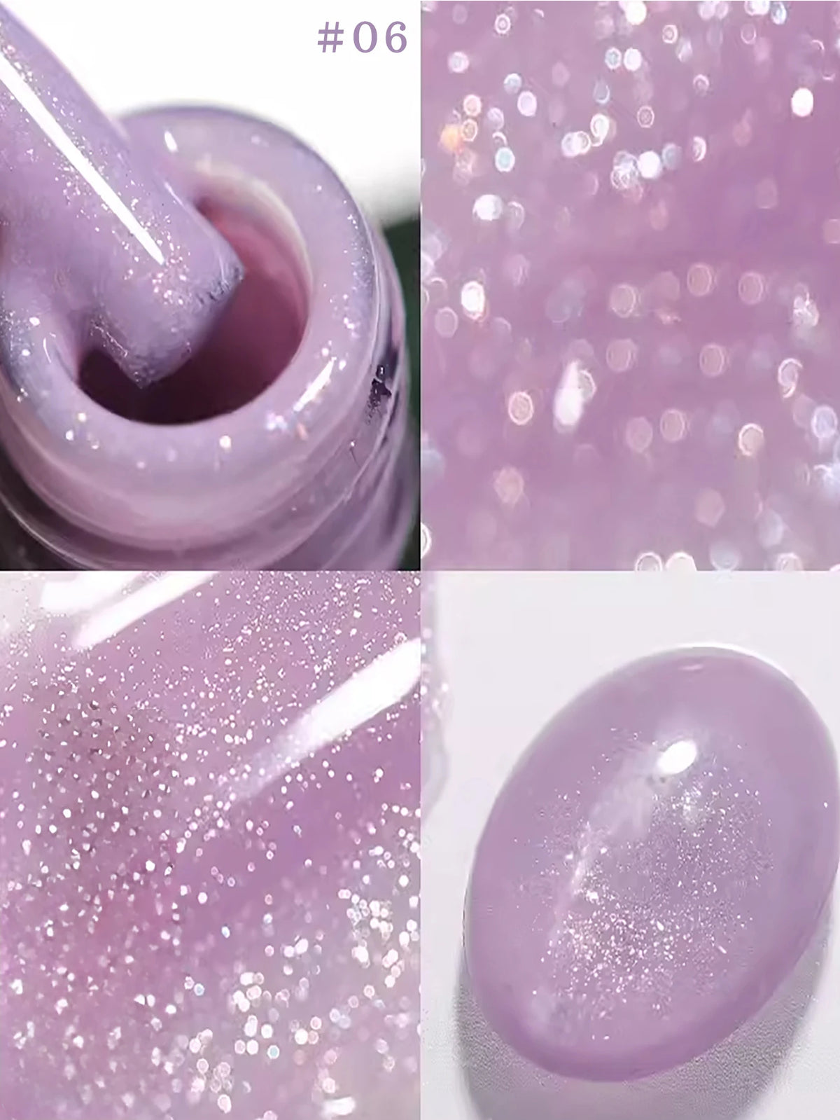 MN 1-9PCS Pink Blue White Green Color Series Gel Nail Polish With Strobe Glitter Brocade Diamond Gel Polish
