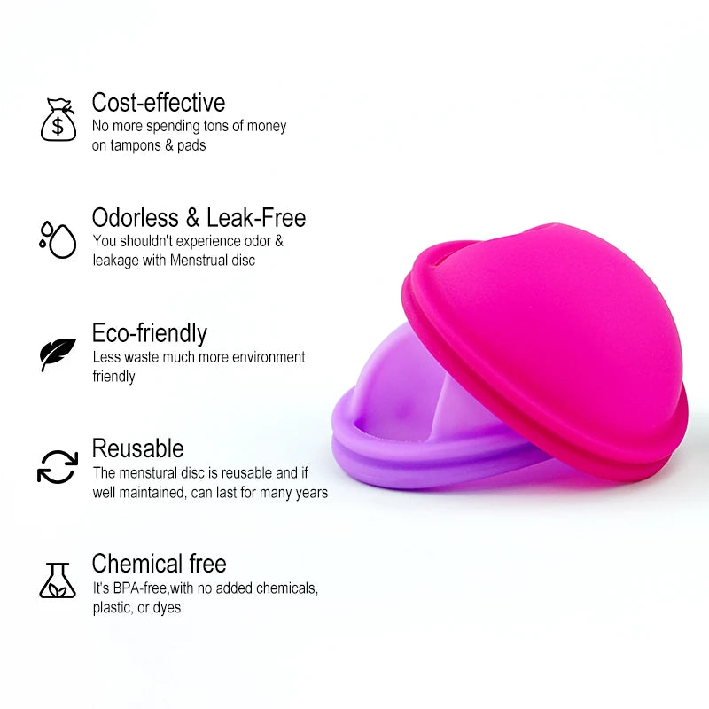 10pcs Flat Menstrual Cups Medical Silicone Period Disk Menstruation Collector Menstrual Disc Reusable Disco Femenino