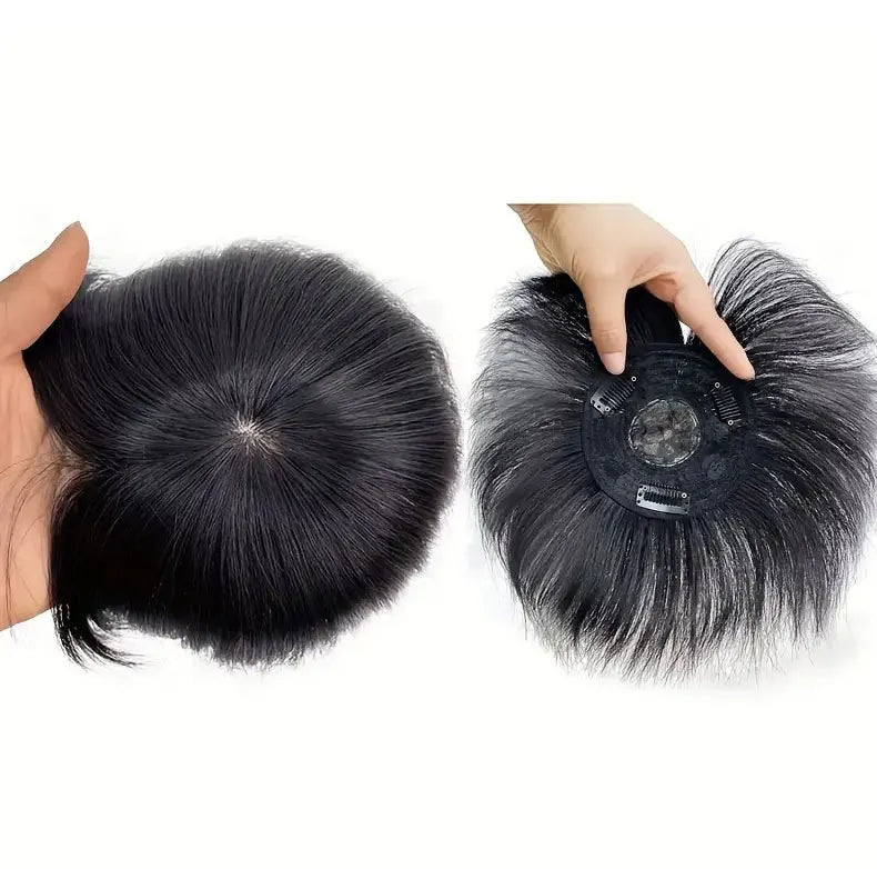 Mens Wig Human Hair Toupee Swiss Lace Pieces Wigs Natural Breathable Thinning Hair Cover-Up Forehead Balding Concealment