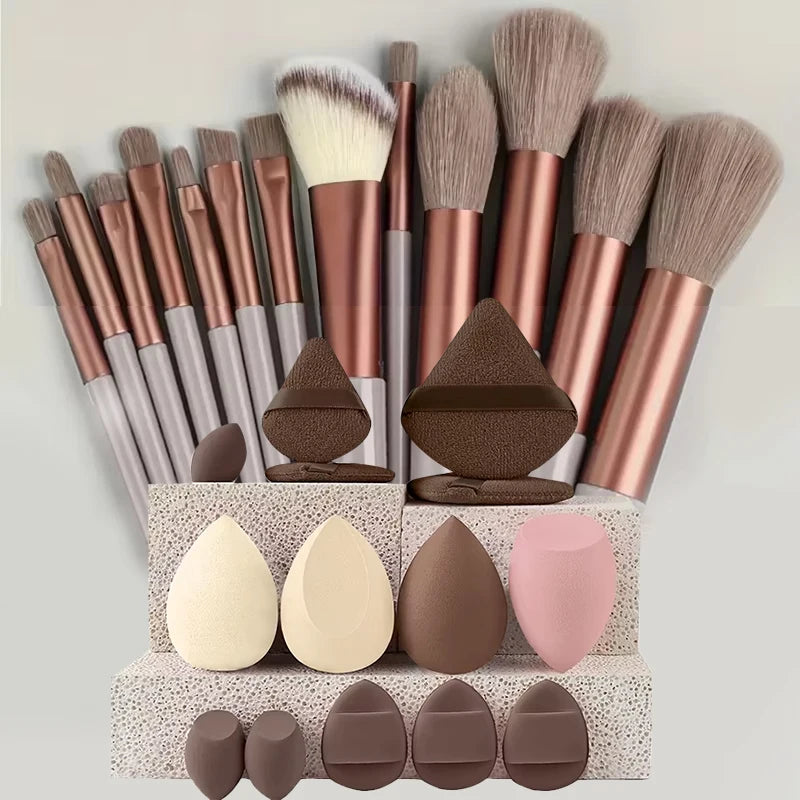 12pcs Makeup Brush Kit Soft Synthetic Hair Make Up Brushes Foundation Blush Eyeshadow Cosmetic Makeup Tools