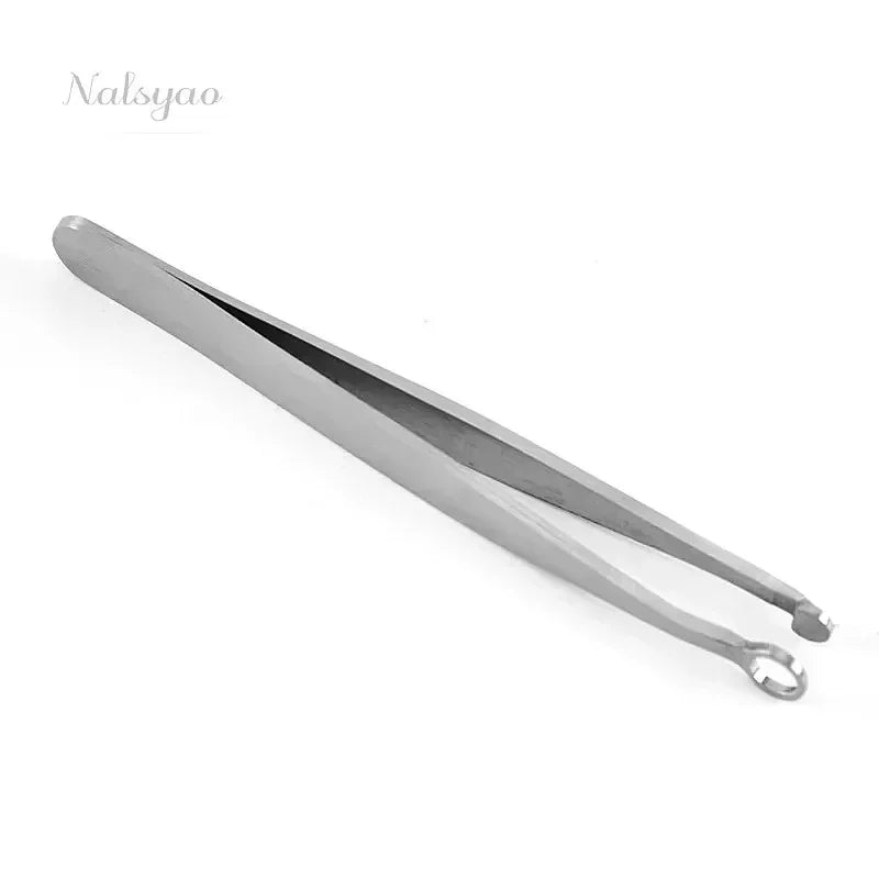 Universal Stainless Steel Nose Hair Trimming Tweezers Eyebrow Facial Hair Cut Scissors Manicure Trimmer Tool