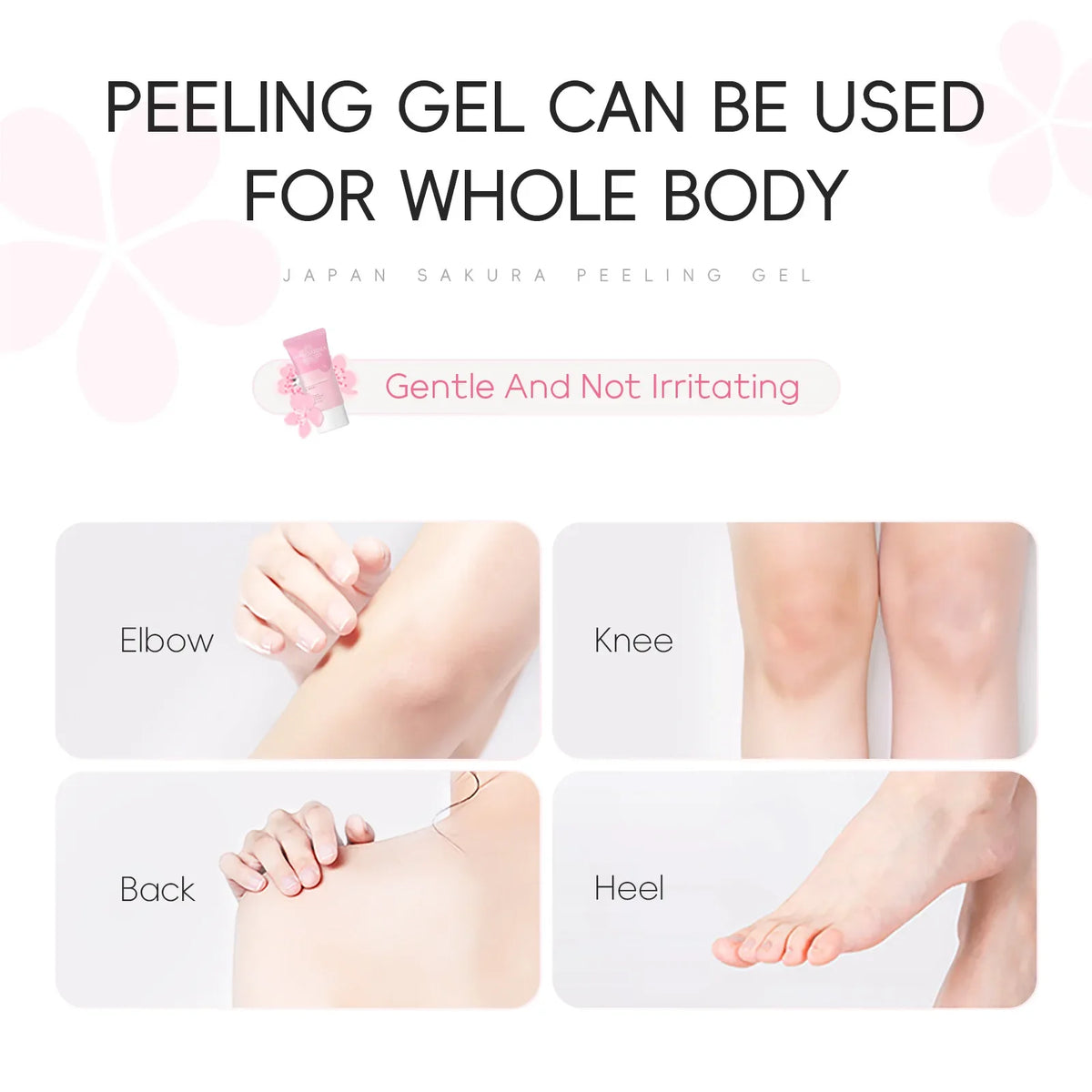 Laikou Japan Sakura Exfoliating Peeling Gel 60g, Gentle Face Body Scrub Deep Clean Remove Dead Skin Hydrating Smooth Skin Care