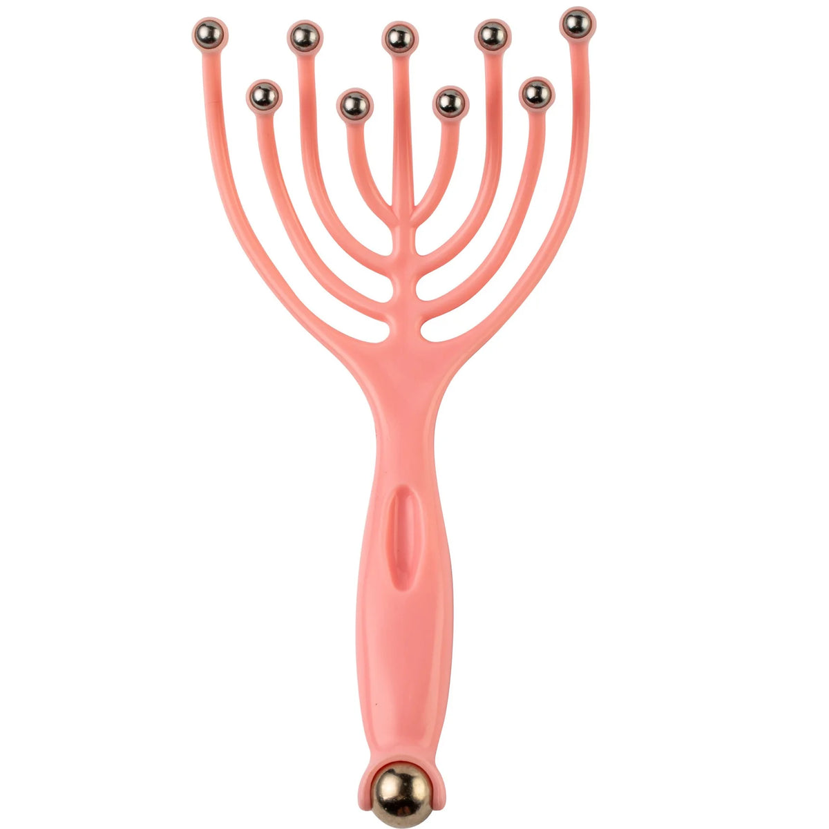 1 Pc Head Massager Scalp Neck Comb Roller Five Finger 10 Claws Steel Ball Hand Held Relax Spa Hair Care For Hair Stress Relief