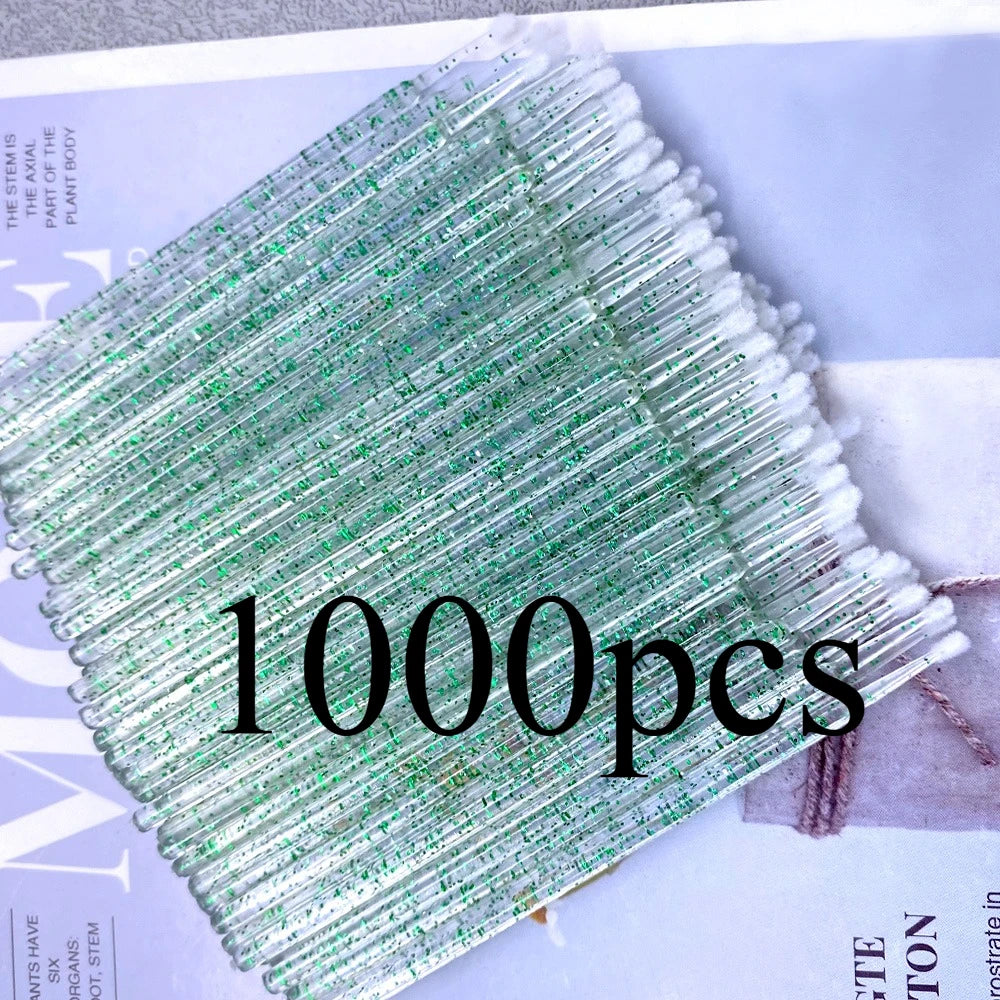 1000pcs Micro Brush Micro Swabs for Eyelash Extension Disposable Micro Applicator Brush Micro Eyelash Sticks Makeup Tools