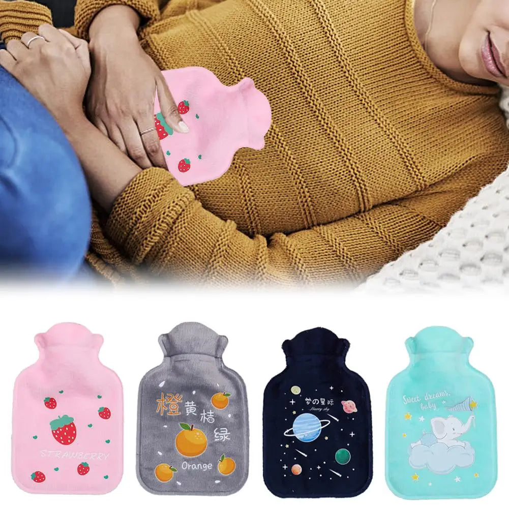 Strawberries Hand Warmer Hot Water Bag Heat Warm Plush Hot Warm Filling Coldproof Water Soft Bottle Water Pad Keeping Heati G0D3