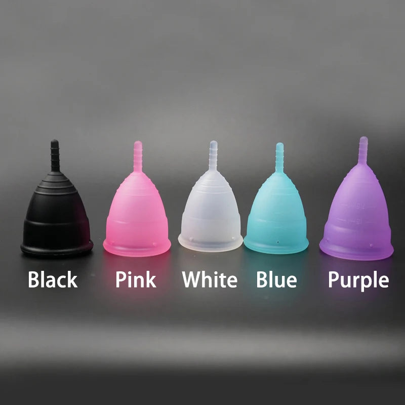 Feminy Menstrual Cup L - Medical Grade Silicone Soft Vaginal Tampon for Women Period Cup Certified Safe for Female Hygiene