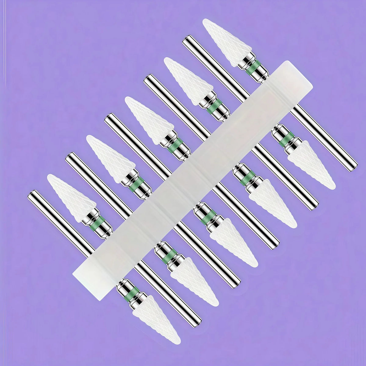 10pcs Ceramic Nail Buffering Heads for Perfect Nail Finish Professional Grade Ceramic Material for Smooth And Shiny Nails