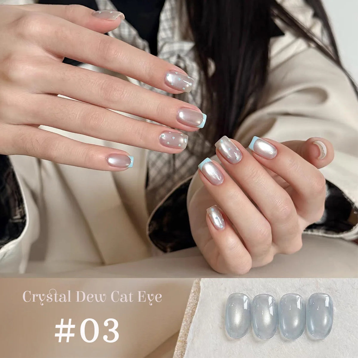 WS 10ml Light Flow Cat Magnetic Gel Nail Polish for Whitening in Autumn And Winter Semi Permanent Gel Manicure DIY Nail Art