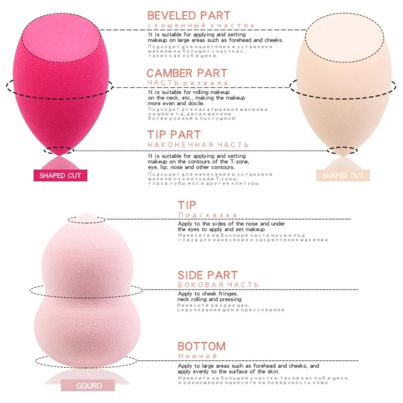 1Pc Cosmetic Puff Powder Puff Smooth Women's Makeup Foundation Sponge Beauty To Make Up Tools & Accessories Water-drop Shape