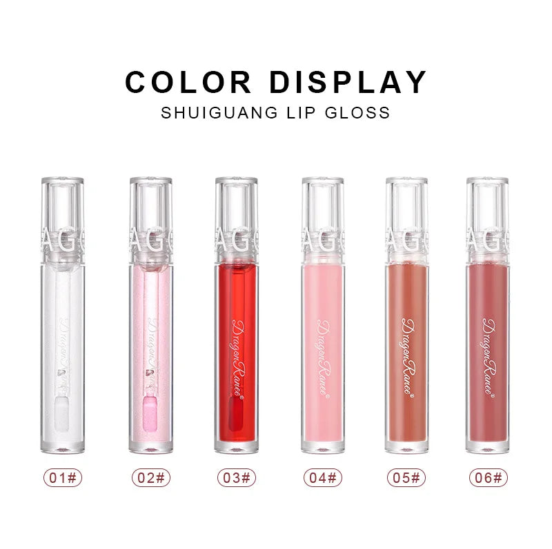 Mirror Water Gloss Lip Glaze Moisturizing Liquid Lipstick Long Lasting Nourishing Glass Lip Gloss Transparent Lip Stain Tint