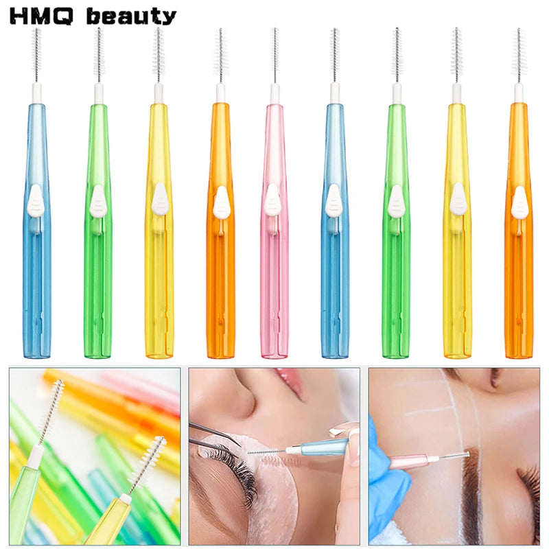 50/10pcs Mini Eyebrow Brush Brow Perm Brush Disposable Lashes Extension Lifting Bendable Mini Eyelash Brush Applicators Tool