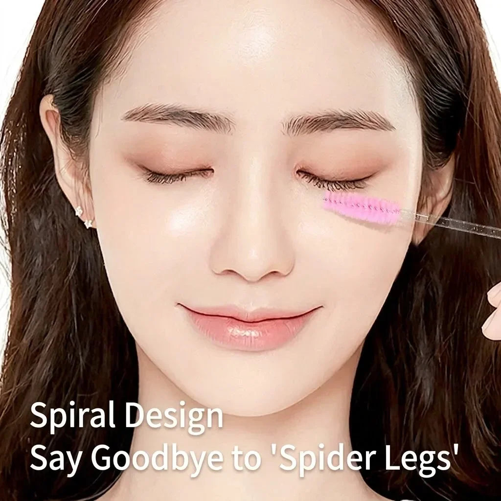 10pcs Christmas Mascara Eyelash Brush in Tube with snowflake, Dust-Proof Reusable Mascara Wand Lash Applicator Women Makeup Tool