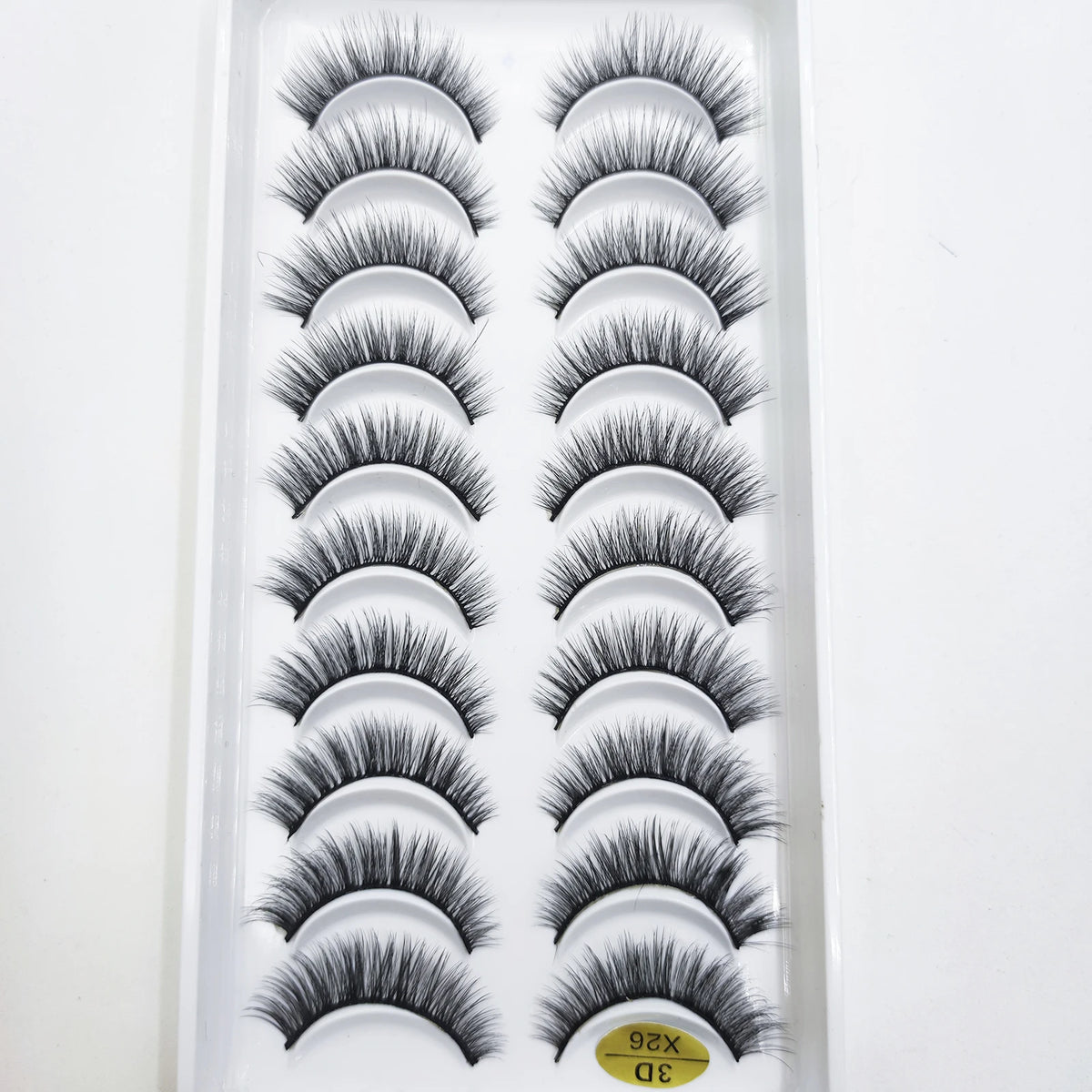 10 Pairs Natural 3d Mink Lashes Soft False Eyelashes Cross Messy Dense Eye Lashes Extension Makeup Faux Cils Cat Mini