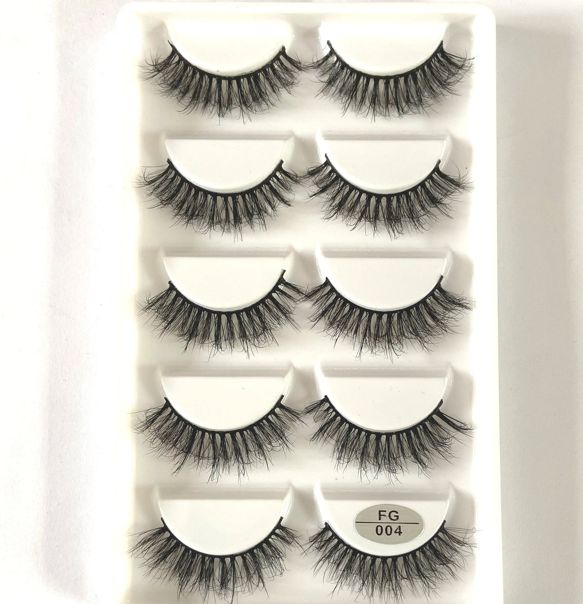HBZGTLAD 5Pairs Handmade Mink Lashes Short False Eyelashes Dense Natural Long Messy Eye Lashes Reusable Stage Makeup Eyelashes
