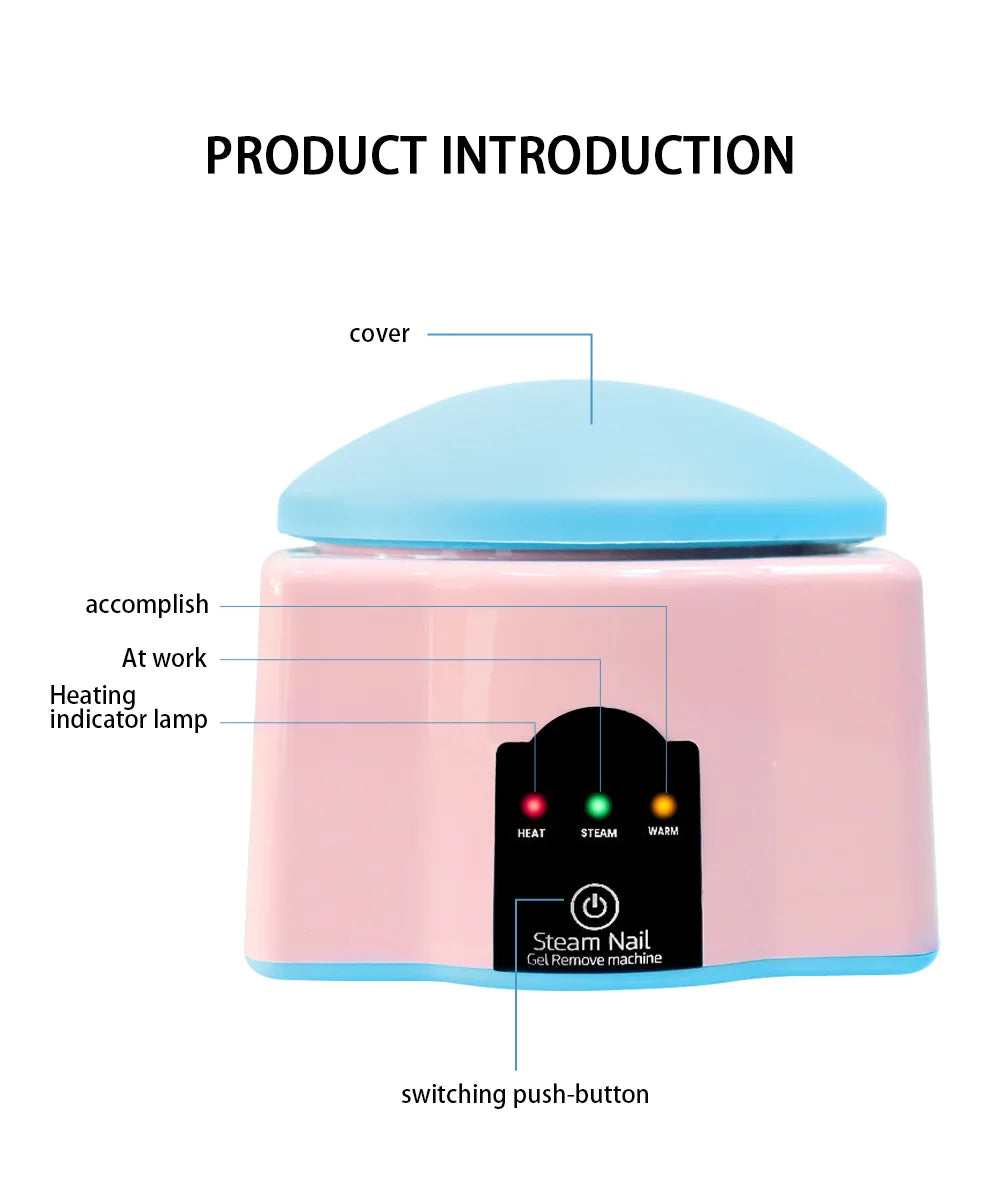 Electric Steam Gel Nail Remover Upgraded Acrylic Nail Polish Removal Box Nail Polish Beauty Salon Machine for Nail Gel Polish
