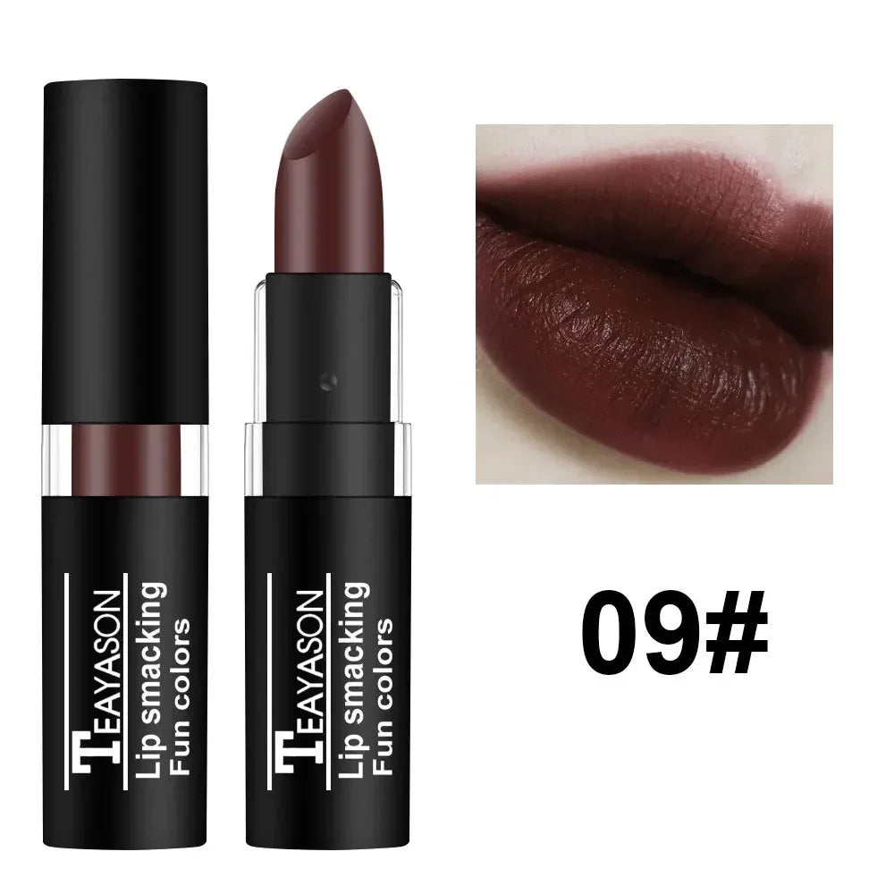 Waterproof Velvet Matte Lipstick Lasting Black White Purple Pigment Lipstick Christmas Halloween Vampire Red Party Lip Cosmetics