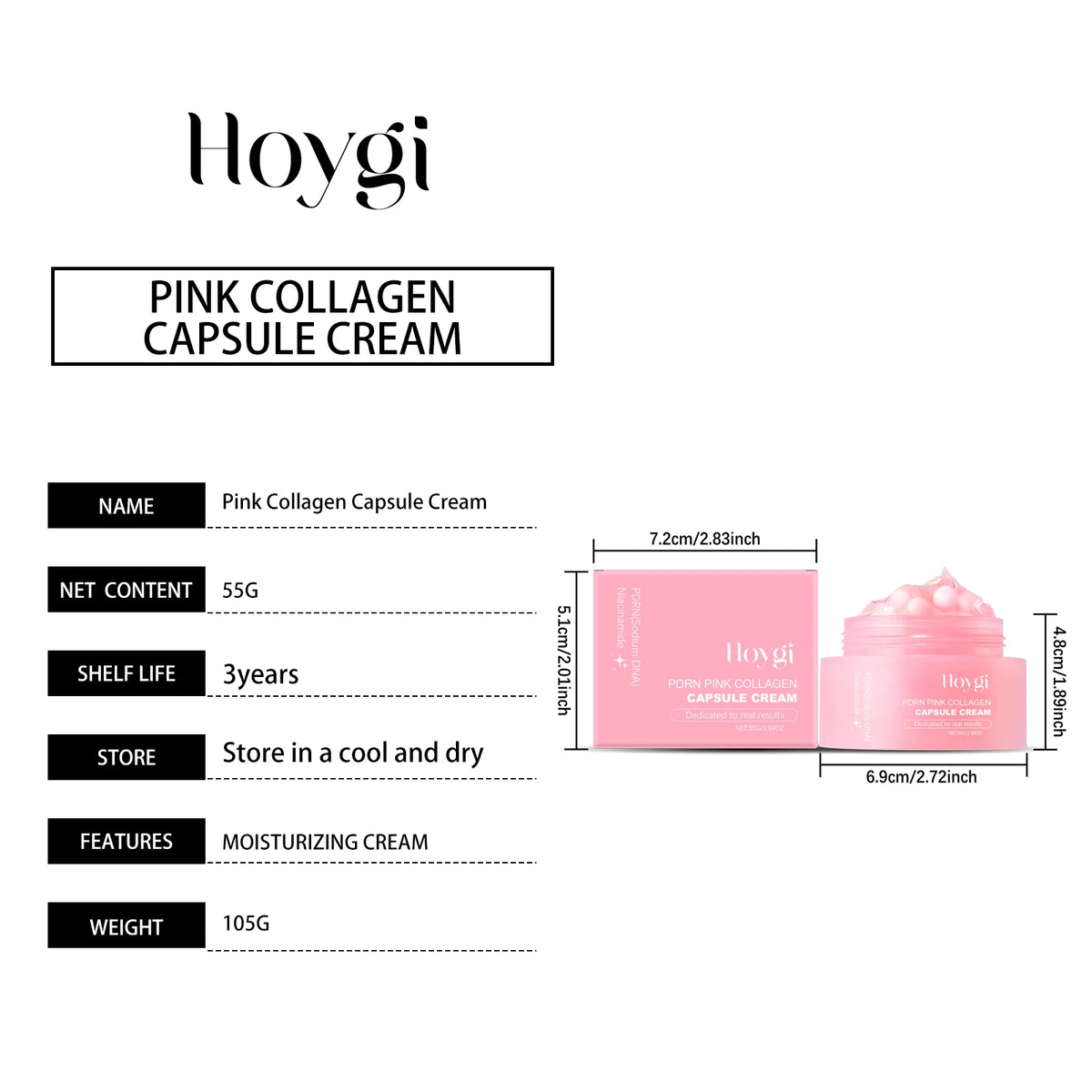 PDRN Pink Collagen Face Serum Skin Oil Control Lasting Moisturizing Facial Cream Skin Care Gel Lightweight Non-Greasy Cream