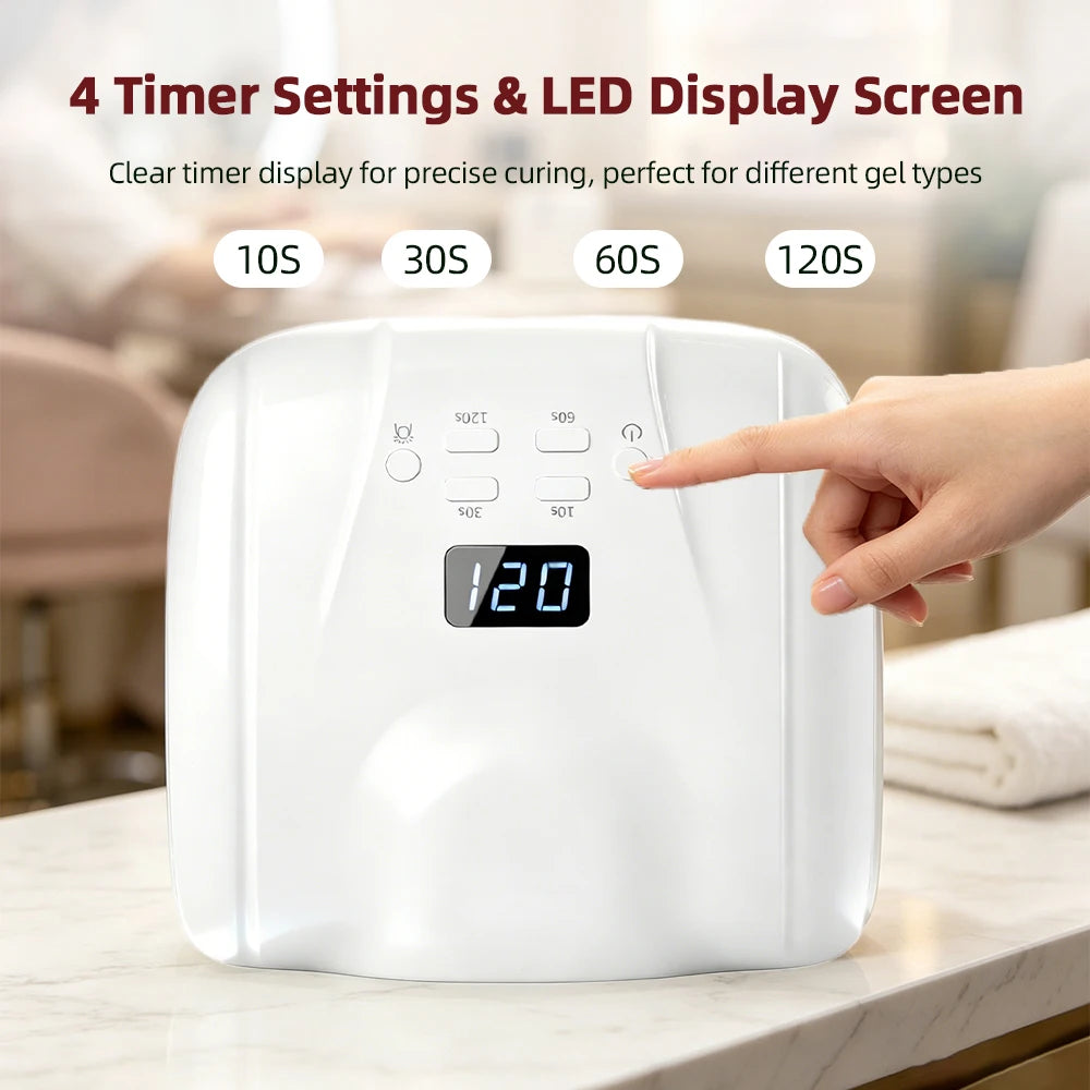 Dual Use Nail Lamp Cordless Manicure Dryer Wireless UV Light 78LEDs Fast Nail Gel Curing Smart Auto Sensor With Single Thumb Nai