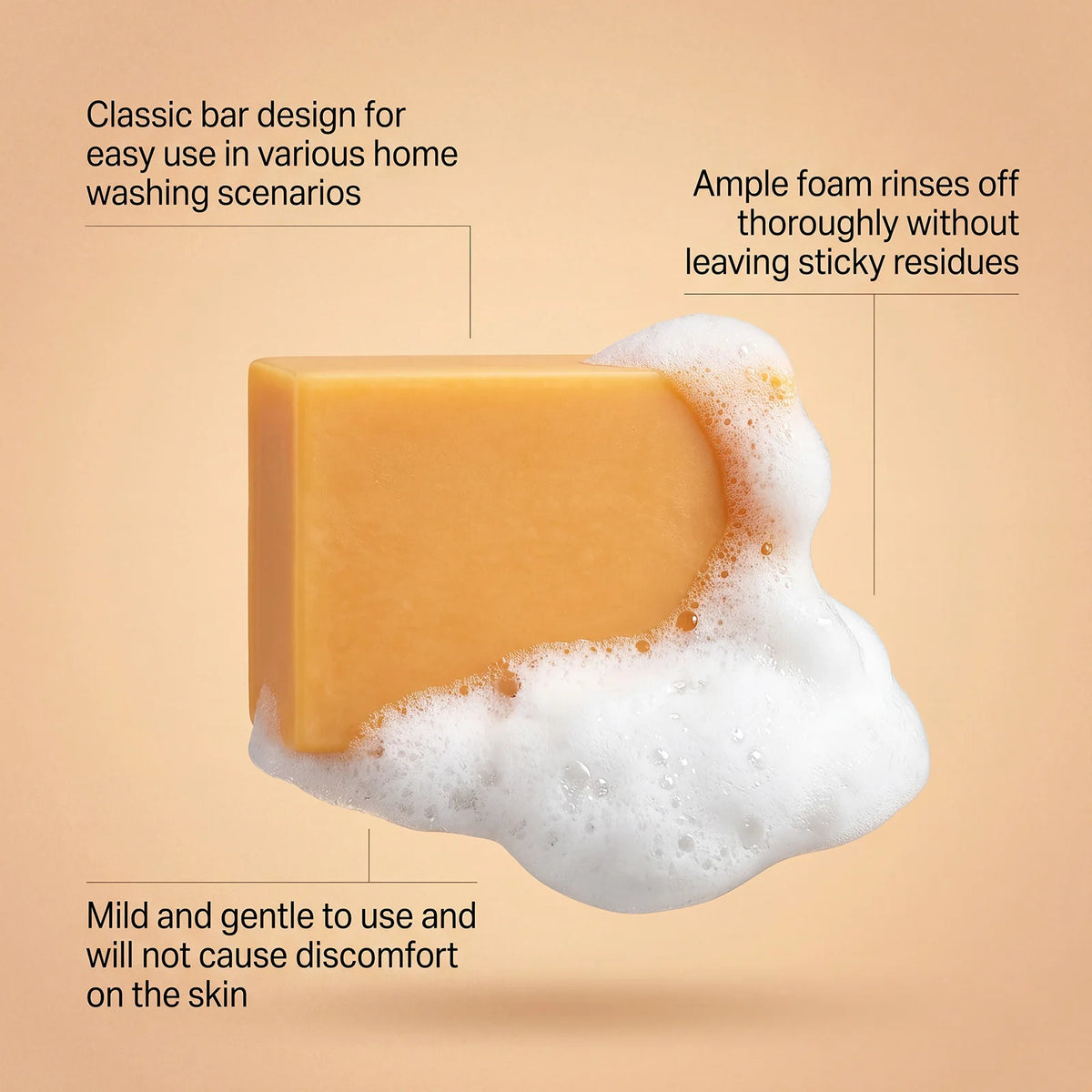 Persimmon Extract Soap Deeply Cleaning Moisturizing Nourishing Skin Rich Foam Refreshing Fragrance Skin Friendly Body Wash Soap