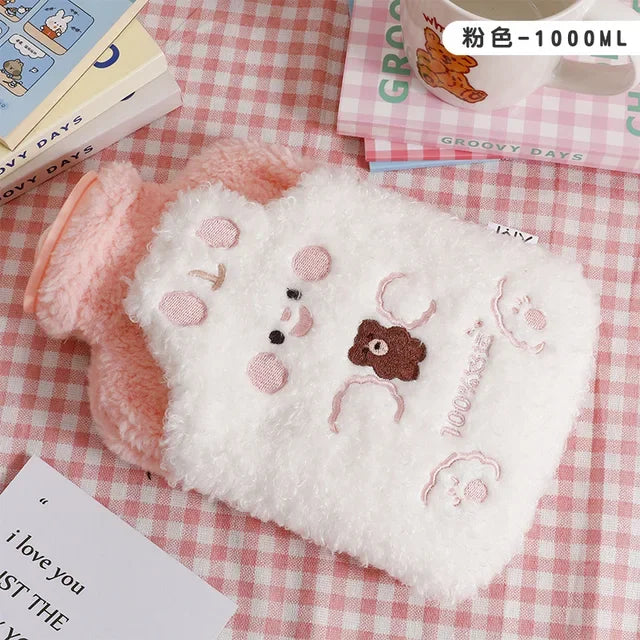 Cute Large Warmer Hot Water Bag for Period Pain Stuffed Menstrual Colic Heater Plush Hand Warmer Seed Guatero Bottle