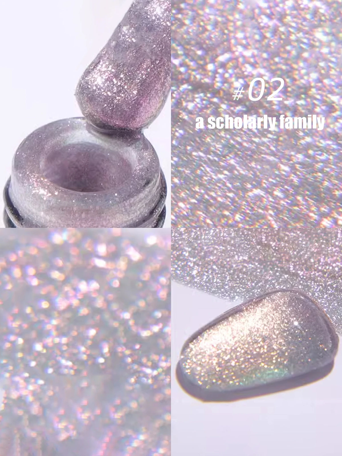 MN 1-9PCS Pink Blue White Green Color Series Gel Nail Polish With Strobe Glitter Brocade Diamond Gel Polish