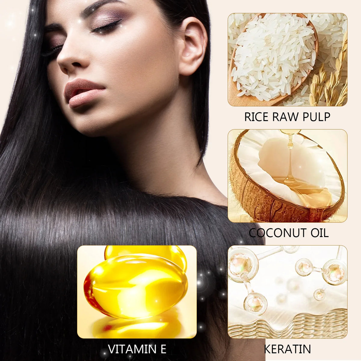 Rice Essence Shampoo & Conditioner Set – Gentle Cleansing with Deep Moisturizing for Smooth, Tangle-Free Hair.