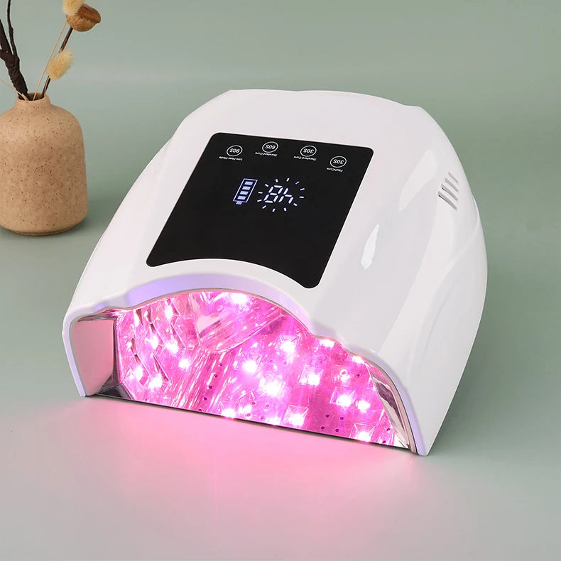 Rechargeable 98W Pro Cure LED Nail Lamp Dryer Portable Machine Nail Red Light UV LED Lamp Curing Gel
