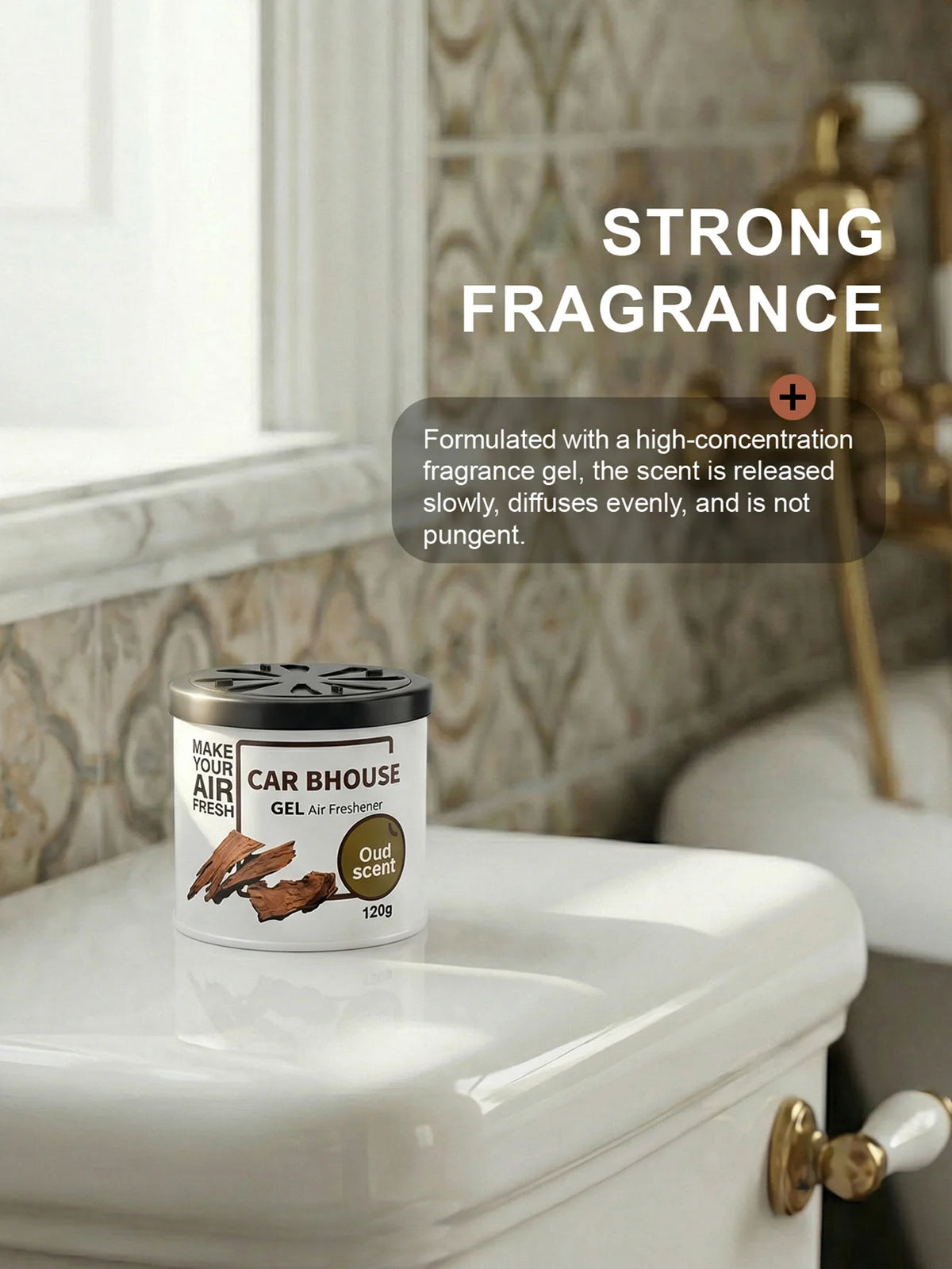 Dual-Purpose Air Freshening Gel for Cars and Homes, 120g with Fruity and Floral Fragrance, Providing Long-Lasting Scent.