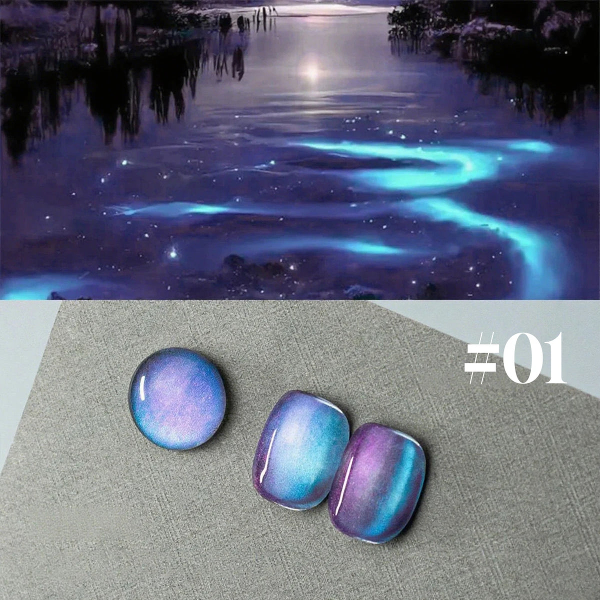 MIANEL 2026 New 12ML Aurora Night Cat Eye Gel Nail Polish Flash Sparkle Holographic Crystal Dual Light Silk Glass Bead Nail Art