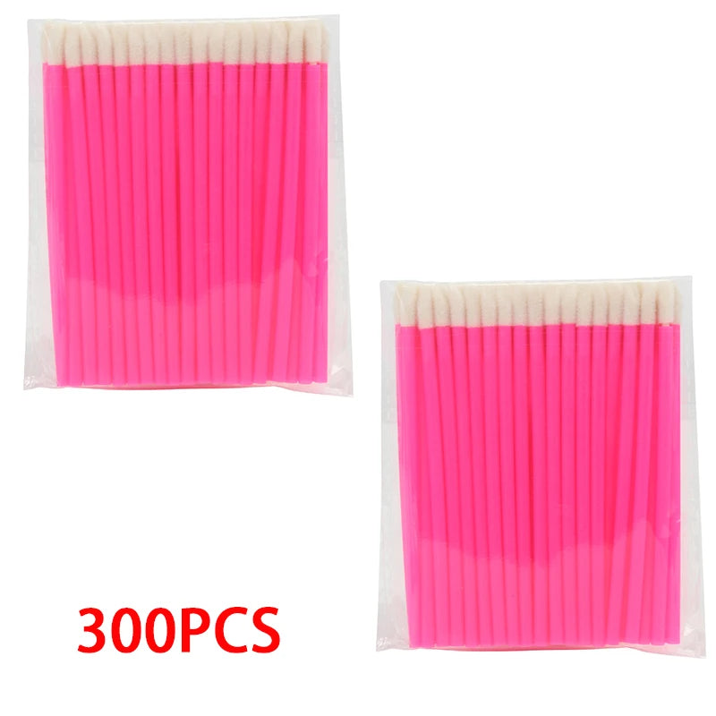 300/500PCS Crystal Lip Brushes Set Lipstick Gloss Wands Applicators For Eyelash Extension Makeup Brush Beauty